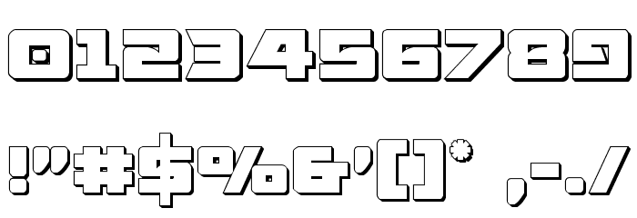 Aircruiser 3D Font OTHER CHARS