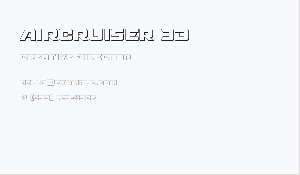 Aircruiser 3D Business Card
