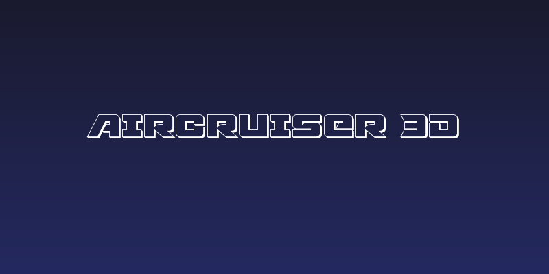 Aircruiser 3D Social Header