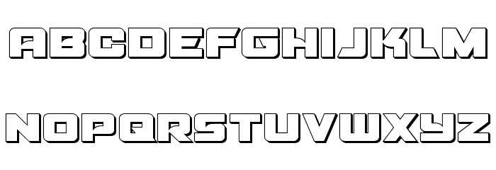 Aircruiser 3D Font LOWERCASE