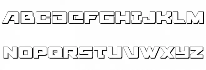 Aircruiser 3D Schriftart Groß