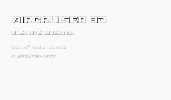 Aircruiser 3D Business Card