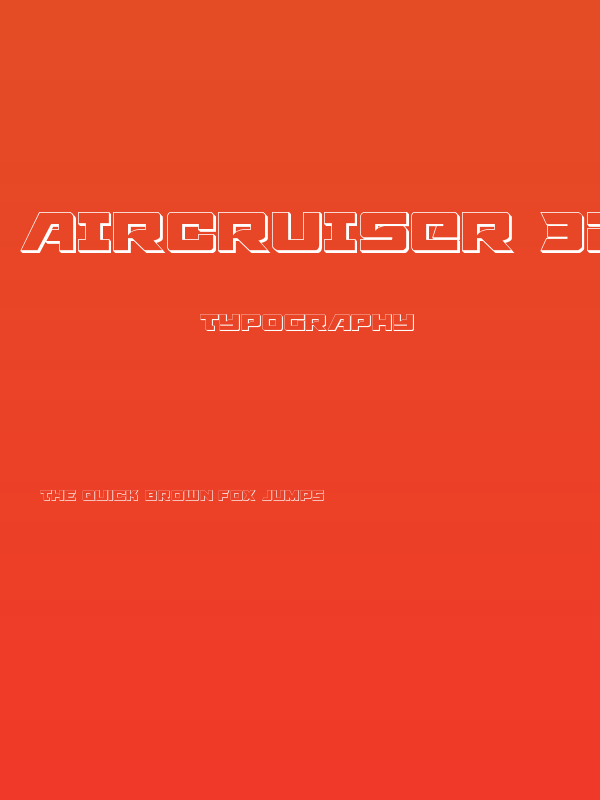 Aircruiser 3D Poster