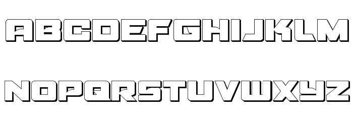 Aircruiser 3D Font LOWERCASE