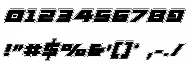 Aircruiser Academy Italic Font OTHER CHARS