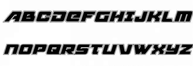 Aircruiser Academy Italic 字体 大写