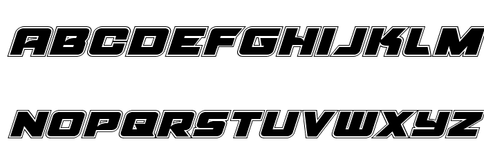 Aircruiser Academy Italic Font LOWERCASE