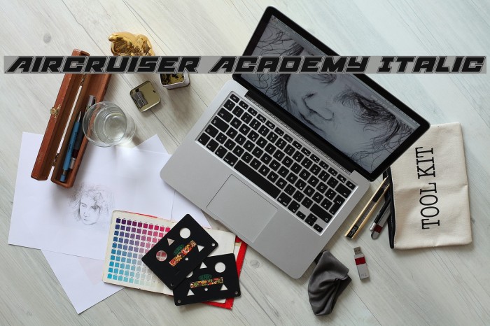 Aircruiser Academy Italic Font examples