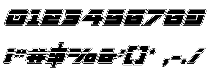 Aircruiser Academy Laser Italic Font OTHER CHARS