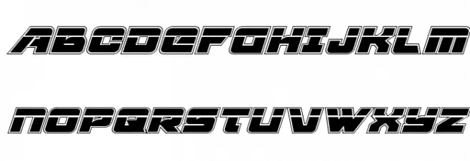 Aircruiser Academy Laser Italic خط أحرف كبيرة