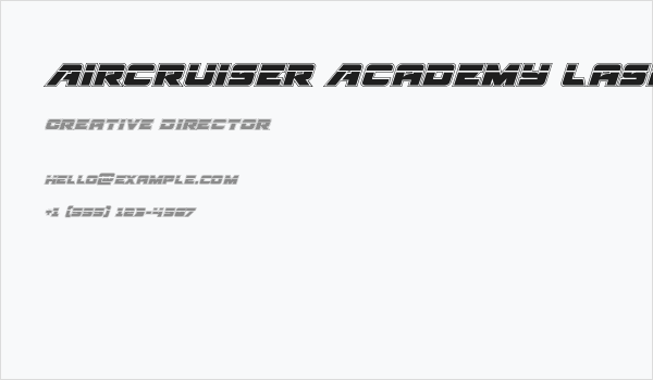 Aircruiser Academy Laser Italic Business Card