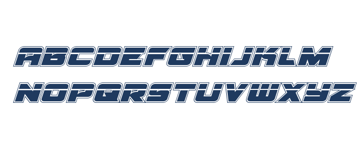 Aircruiser Academy Laser Italic Lowercase