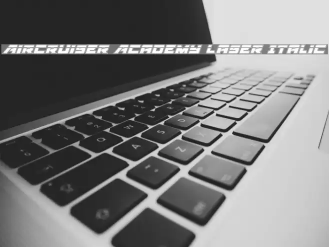 Aircruiser Academy Laser Italic Font examples