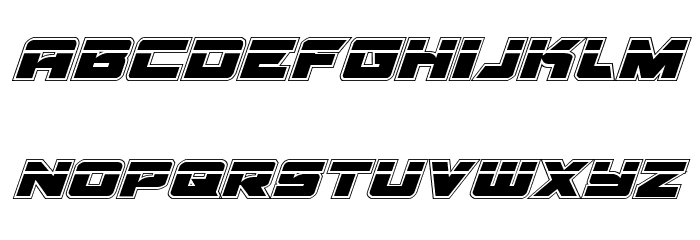 Aircruiser Academy Laser Italic Font LOWERCASE