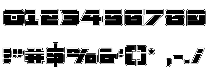 Aircruiser Academy Laser Regular Font OTHER CHARS