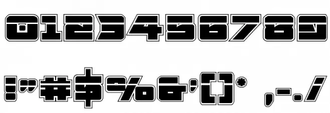 Aircruiser Academy Laser Regular Font OTHER CHARS