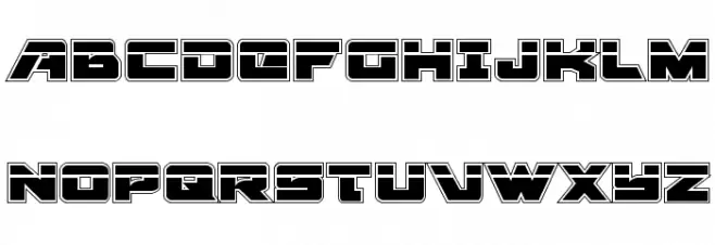 Aircruiser Academy Laser Regular Schriftart Groß