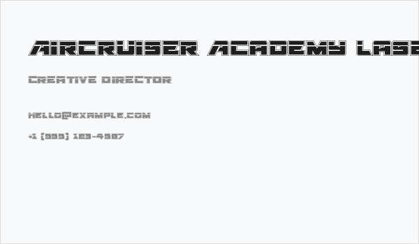 Aircruiser Academy Laser Regular Business Card