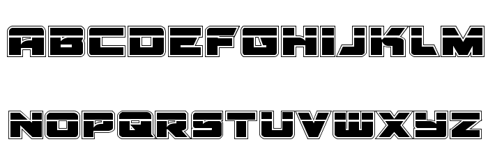 Aircruiser Academy Laser Regular Font LOWERCASE