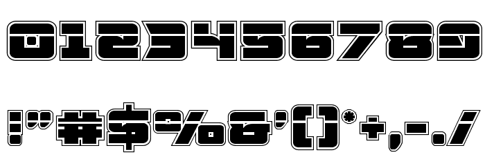 Aircruiser Academy Laser Font OTHER CHARS