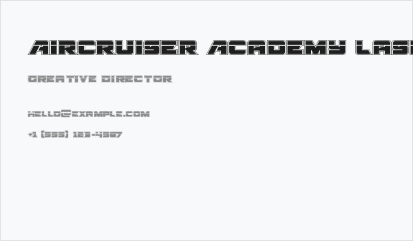 Aircruiser Academy Laser Business Card