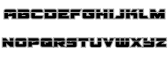 Aircruiser Academy Laser Font LOWERCASE