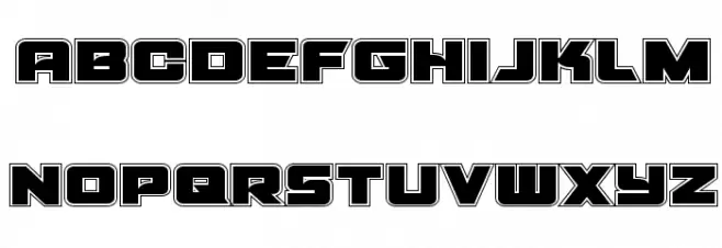 Aircruiser Academy Schriftart Kleinbuchstaben