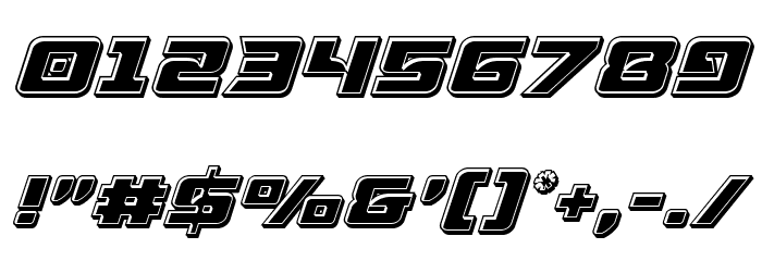 Aircruiser Bevel Italic Font OTHER CHARS