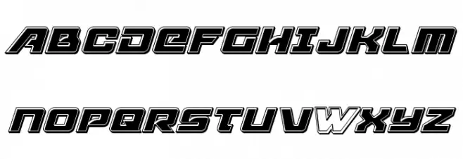 Aircruiser Bevel Italic خط أحرف كبيرة