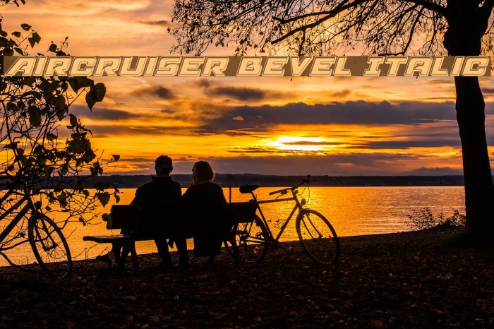 Aircruiser Bevel Italic Font examples
