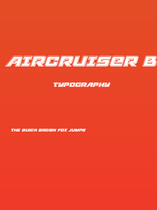 Aircruiser Bevel Italic Poster