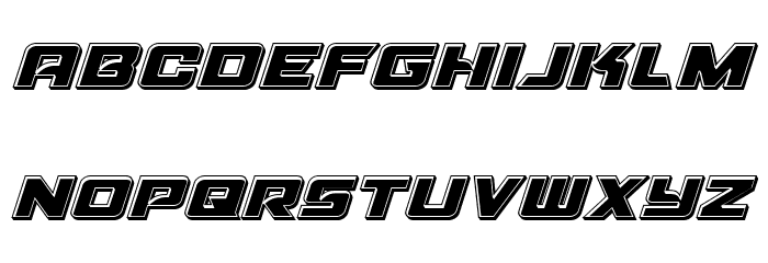 Aircruiser Bevel Italic Font LOWERCASE