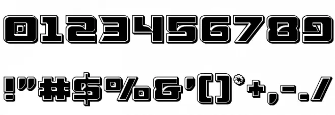 Aircruiser Bevel Font OTHER CHARS