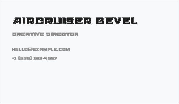 Aircruiser Bevel Business Card