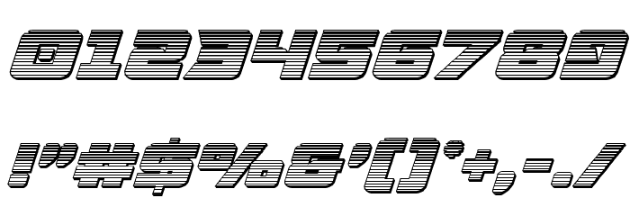 Aircruiser Chrome Italic Font OTHER CHARS