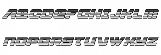 Aircruiser Chrome Italic Schriftart Groß