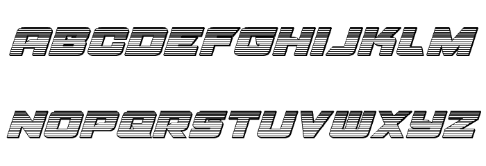 Aircruiser Chrome Italic Font LOWERCASE