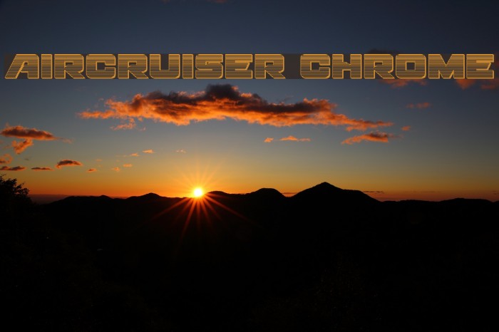 Aircruiser Chrome Font examples
