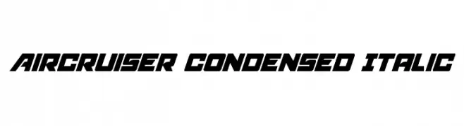 Aircruiser Condensed Italic 