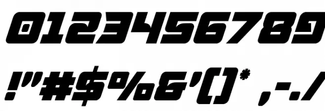 Aircruiser Condensed Italic Font OTHER CHARS
