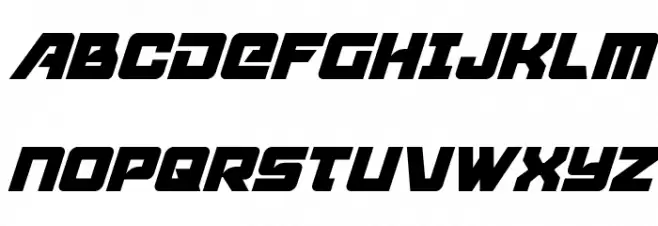 Aircruiser Condensed Italic 字体 大写