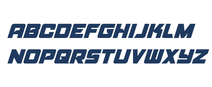 Aircruiser Condensed Italic Lowercase