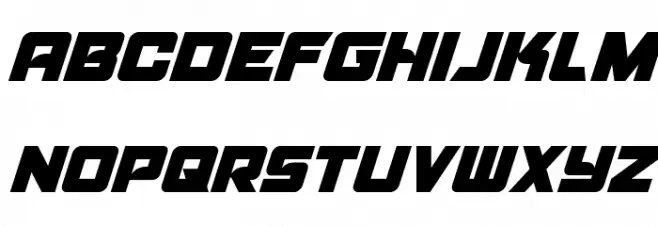 Aircruiser Condensed Italic 字体 小写