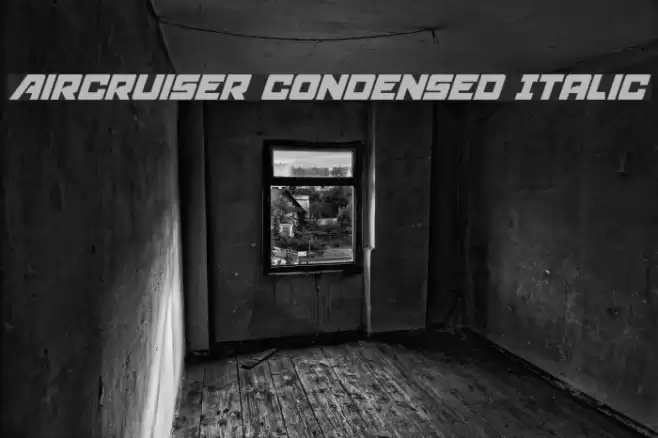 Aircruiser Condensed Italic Font examples