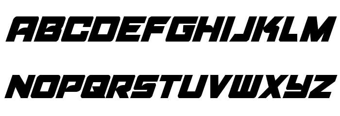 Aircruiser Condensed Italic Font LOWERCASE