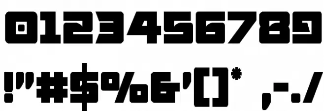 Aircruiser Condensed Font OTHER CHARS
