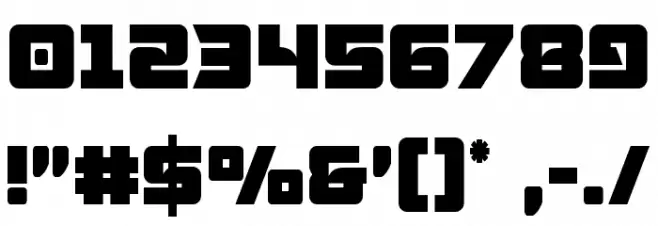 Aircruiser Condensed Font OTHER CHARS