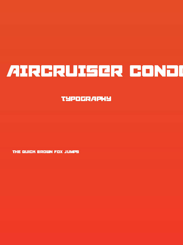 Aircruiser Condensed Poster