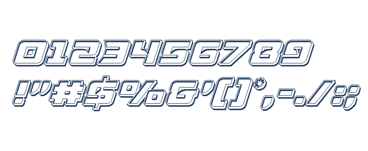 Aircruiser Engraved Italic Other Characters