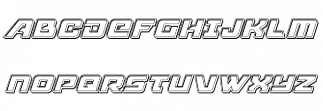 Aircruiser Engraved Italic フォント 大文字